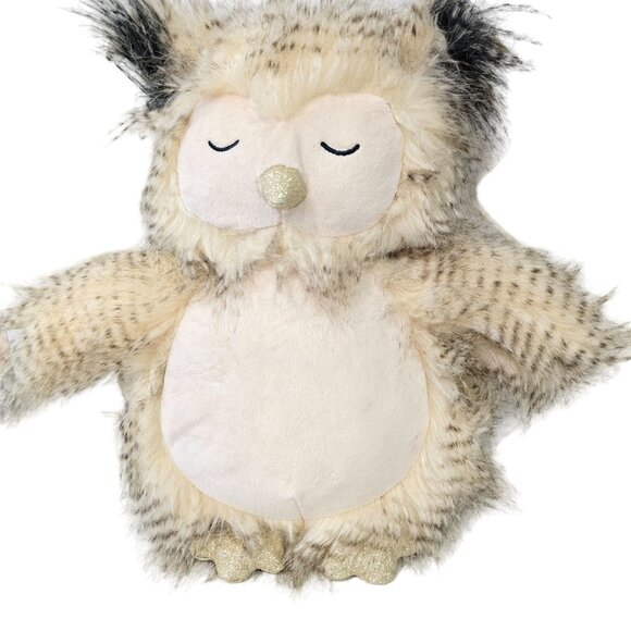 Little Toasties Plush Owl Hug Me Heating Pad Soft Fluffy weighted heated owl - Picture 6 of 11